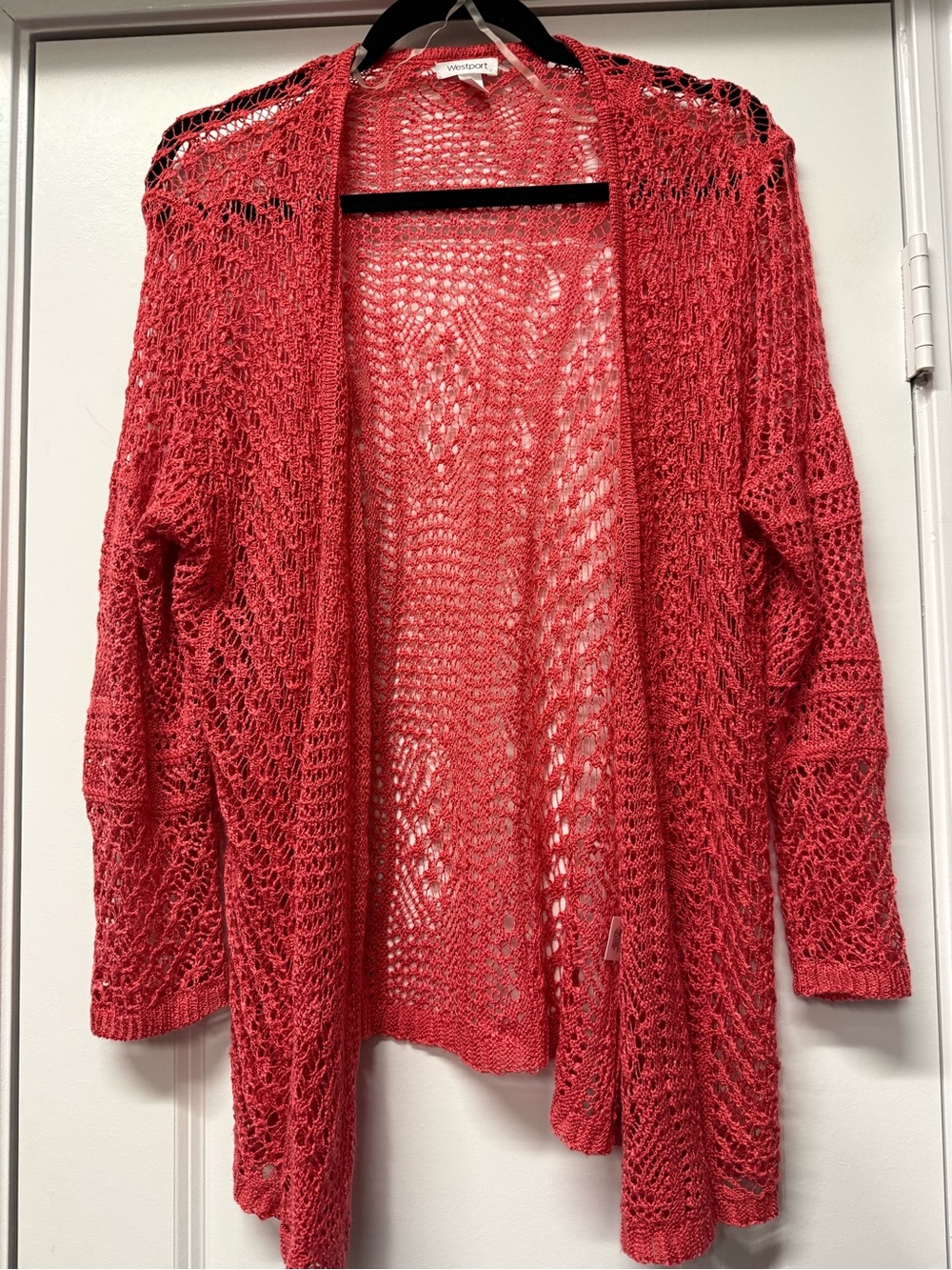Westport Coral Open Knit Cardigan 1X